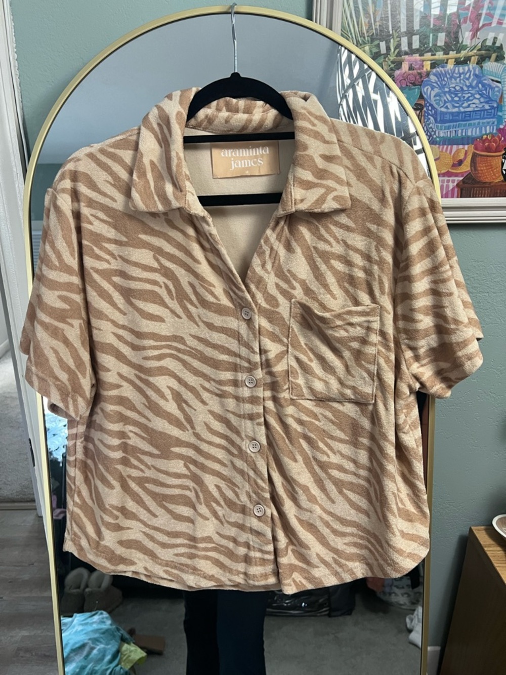 Araminta James terry cloth button down